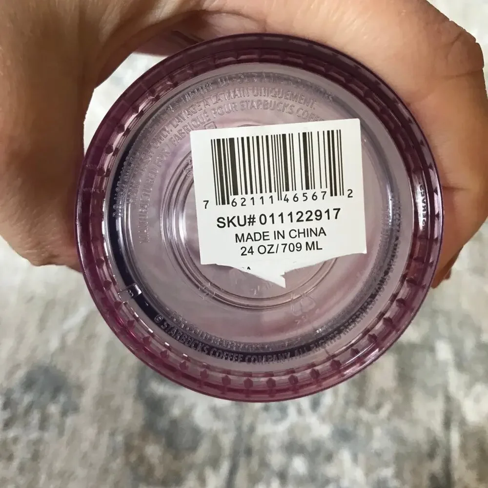 NWT Starbucks Blue and Purple Grid Tumbler